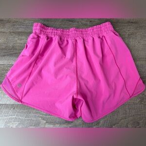 LULULEMON Hotty Hot Low Rise Lined Short 4" Hot Pink Running Size 8